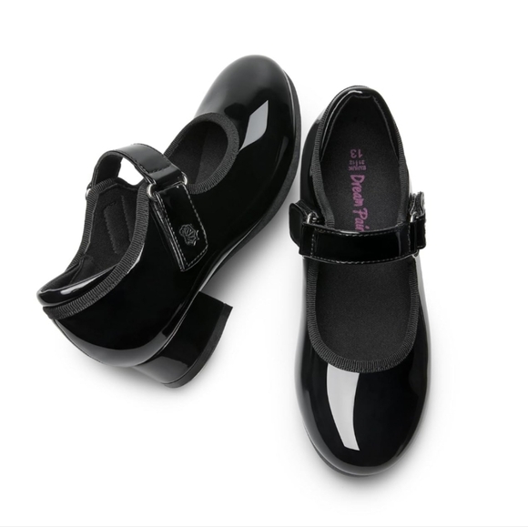 Girls Black Tap Shoes Size 8 - Picture 1 of 4